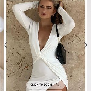 FashionNova Sugar Frenzy Dress NEW *WHITE S/M